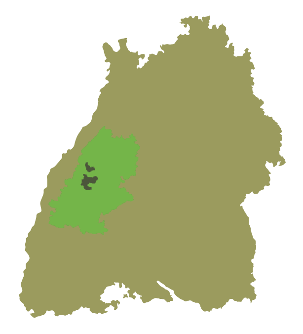 Karte, die die Lage des Nationalparks im Naturpark und im Bundesland zeigt.