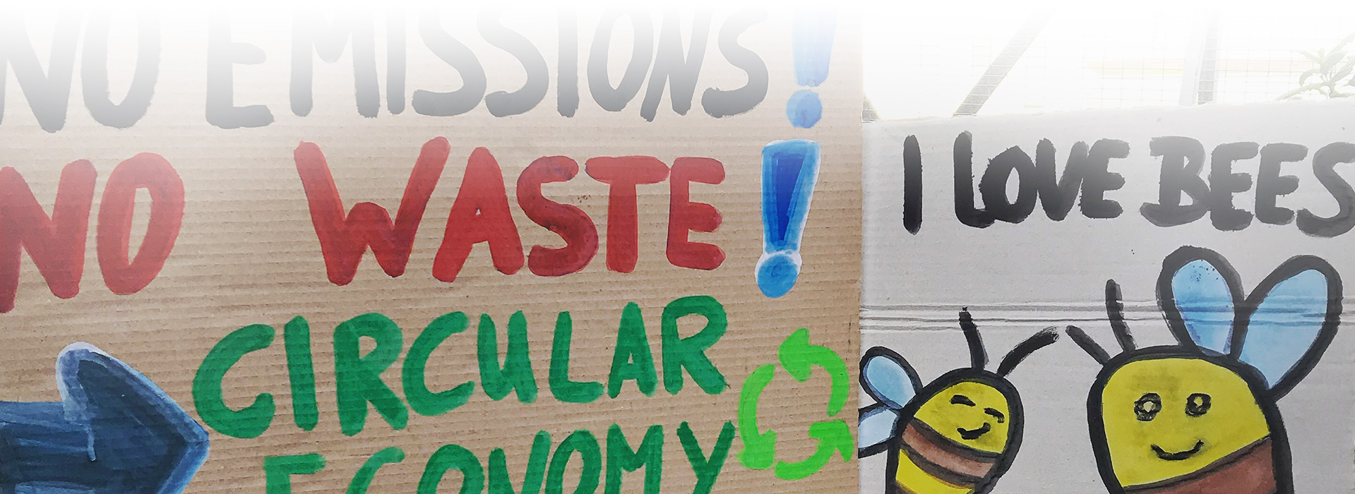 No Emissions No Waste-Schilder