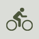 Piktogramm eines Radfahrers.