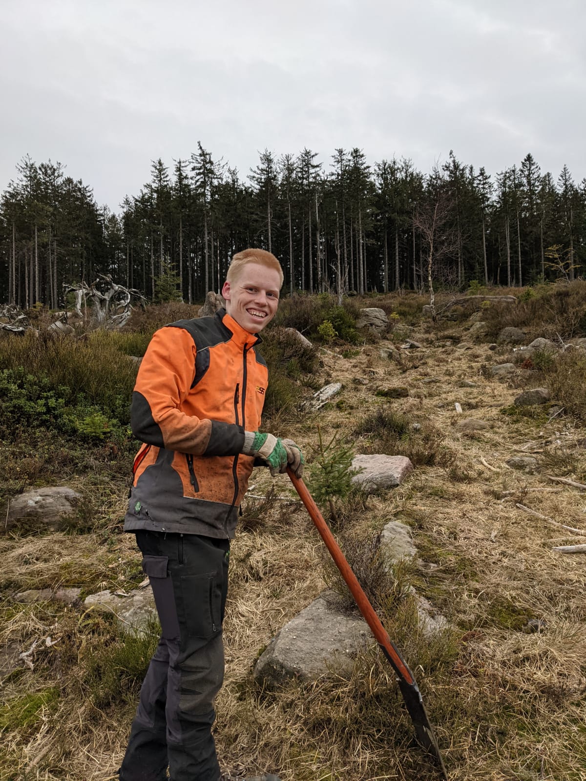 Johannes bei der Arbeit