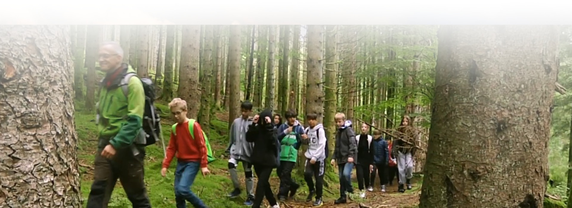 Schülergruppe im Wald © Volker Hirsch (Nationalpark Schwarzwald)