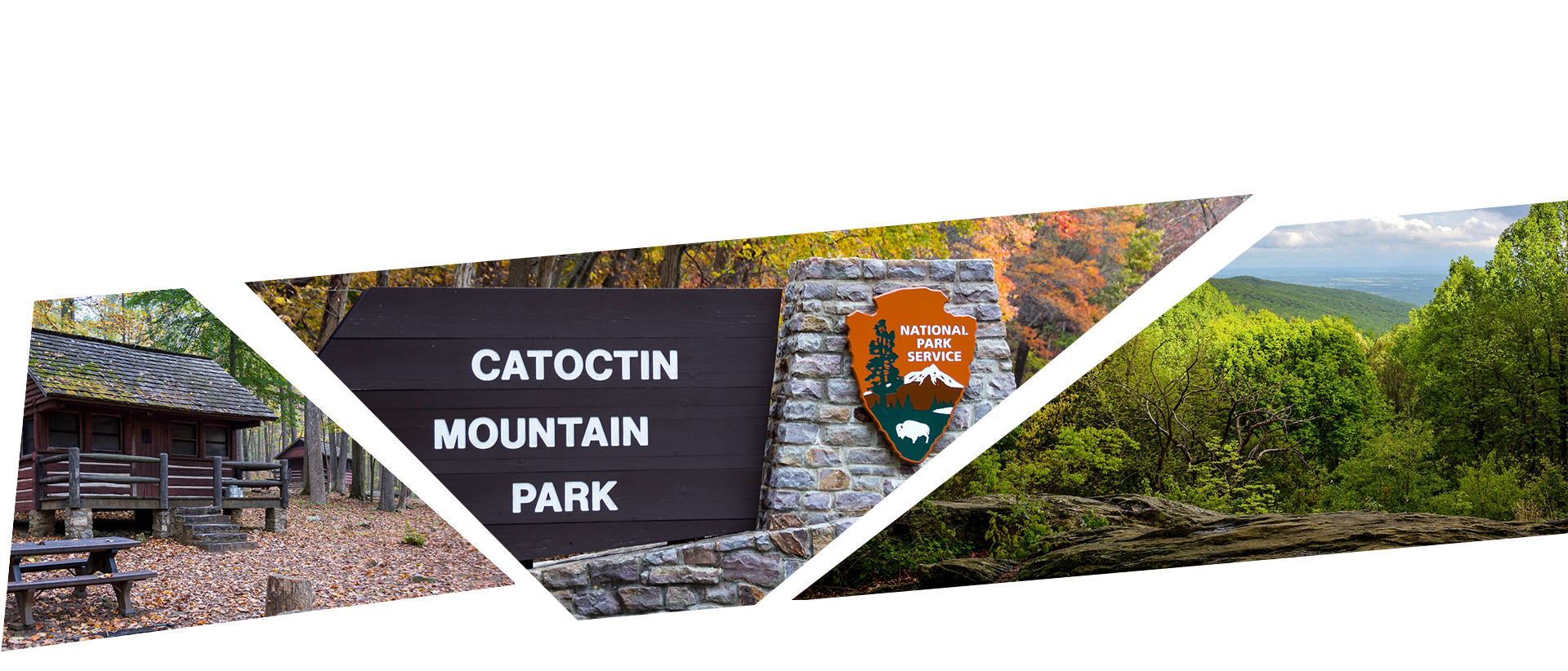 Collage aus Bildern des Catoctin Mountain Parks. © Catoctin Mountain Park