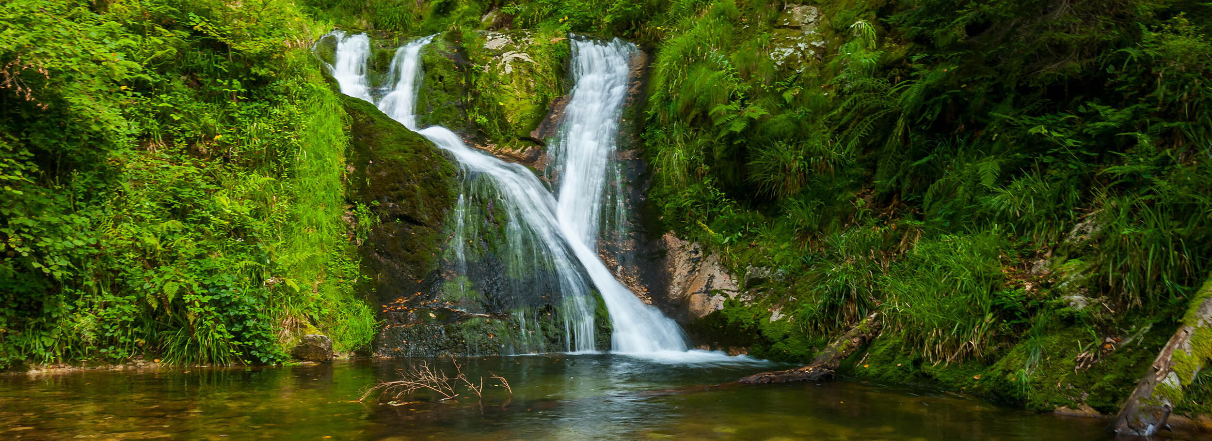 Aufnahme von einem Wasserfall - Foto: Luis Scheuermann (Nationalpark Schwarzwald)