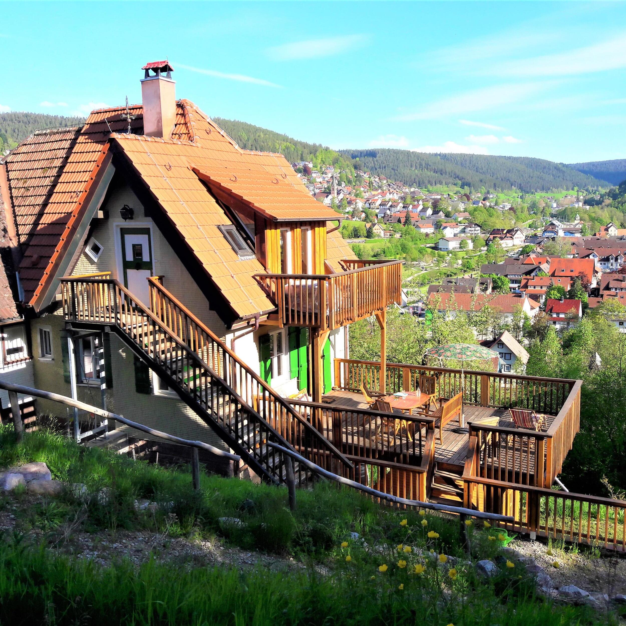 Blick vom Rußberghaus am Berg über Baiersbronn