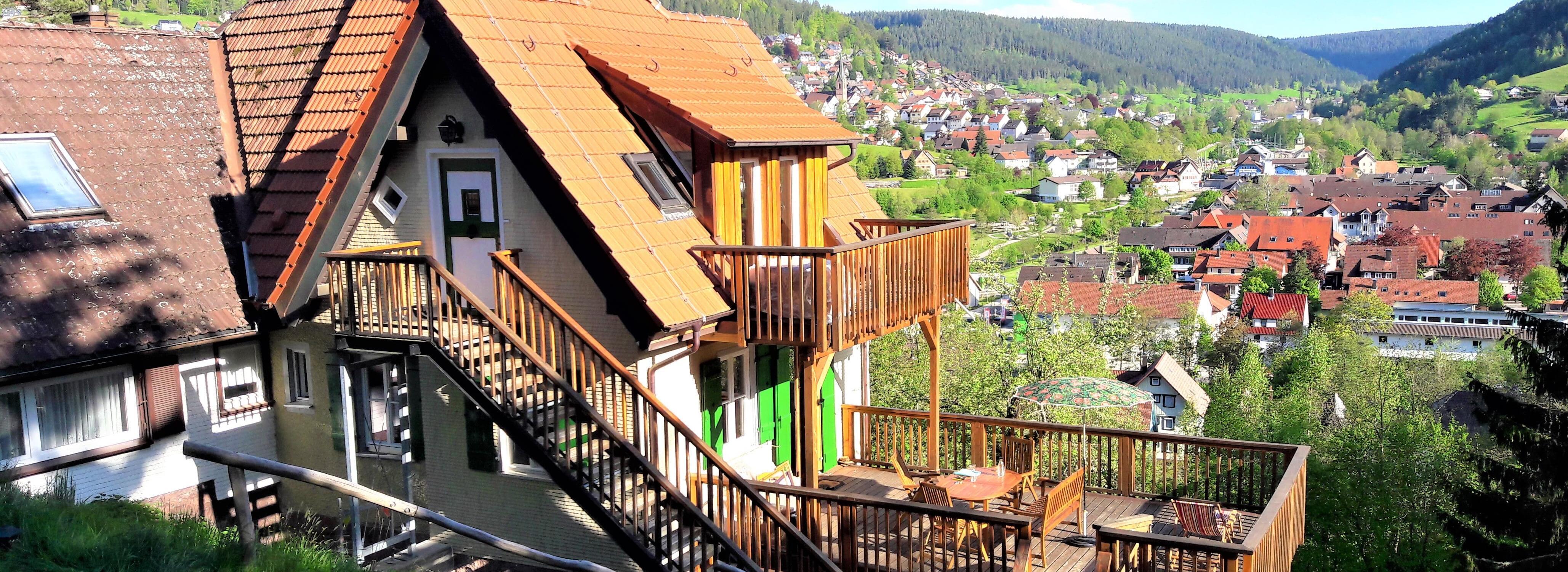 Blick vom Rußberghaus am Berg über Baiersbronn