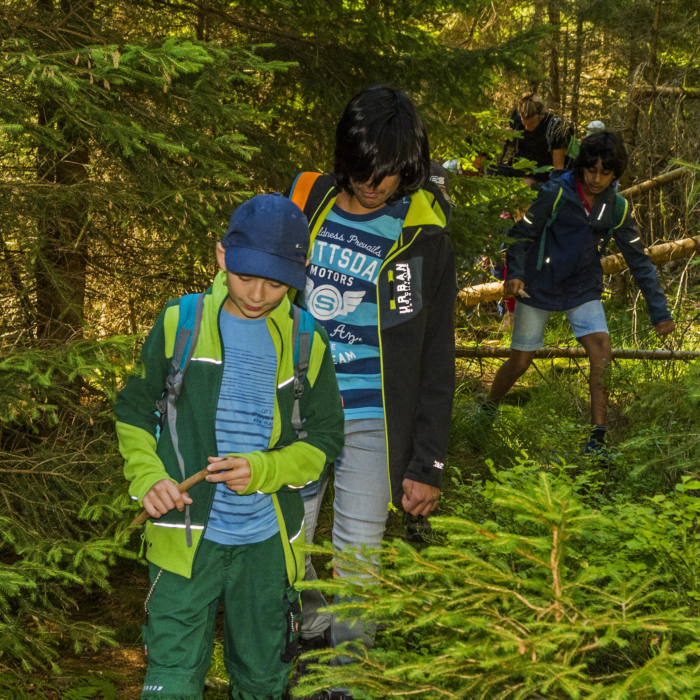 Kinder beim wandern © Luis Scheuermann (Nationalpark Schwarzwald)