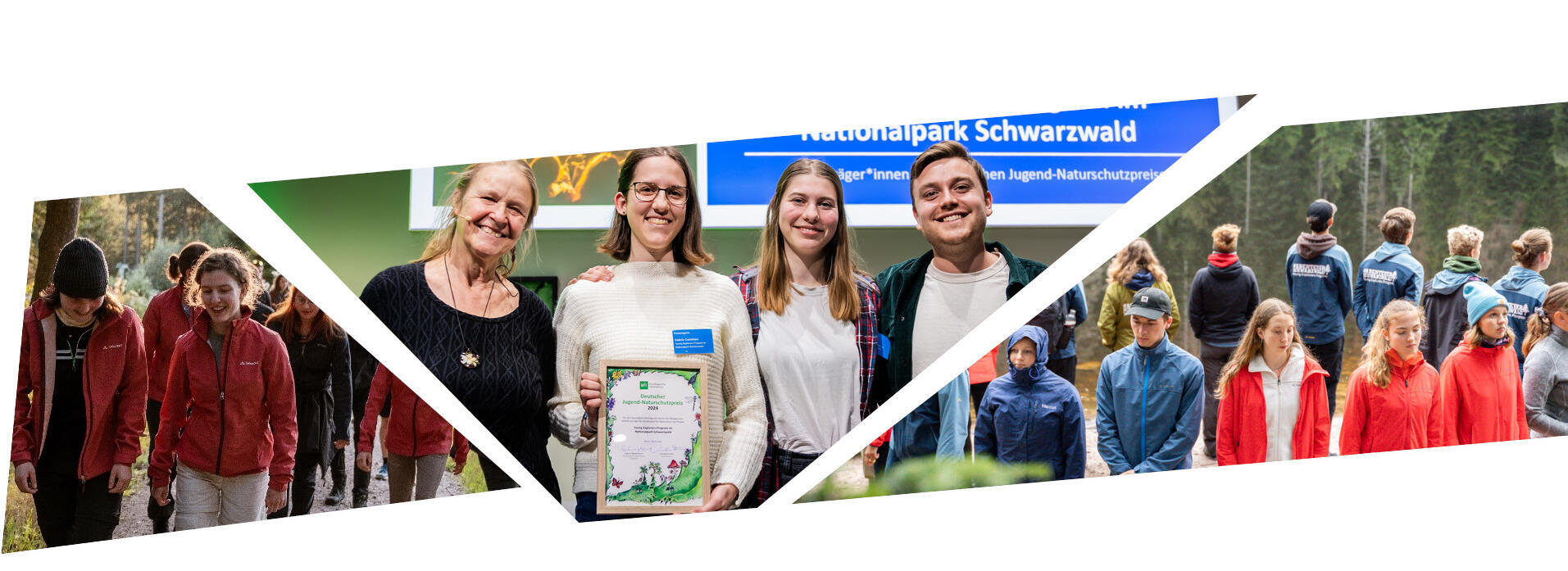 Collage aus drei Bildern mit vielen Jugendlichen. Fotos: A.Schneider, Christoph Soeder (Mitte)