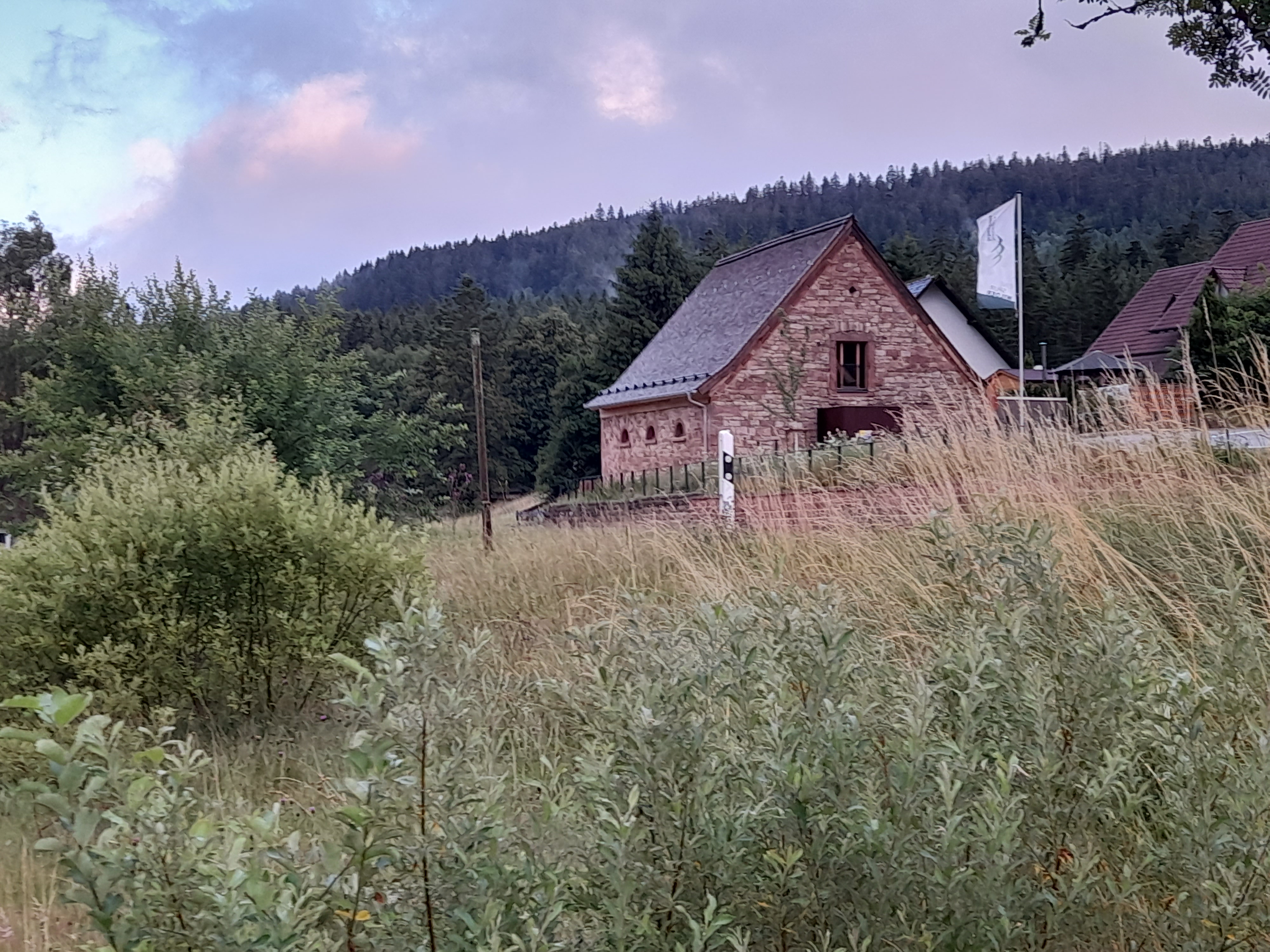 Ein kleines Haus vor einer grünen Wiese. Foto: Iris Lemanczyk