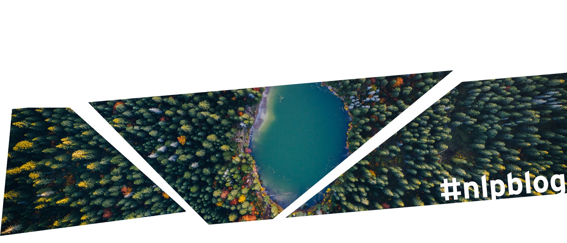 Collage: Ein kleiner See umgeben vom Wald, aufgenommen von oben. Foto: Simon Straetker